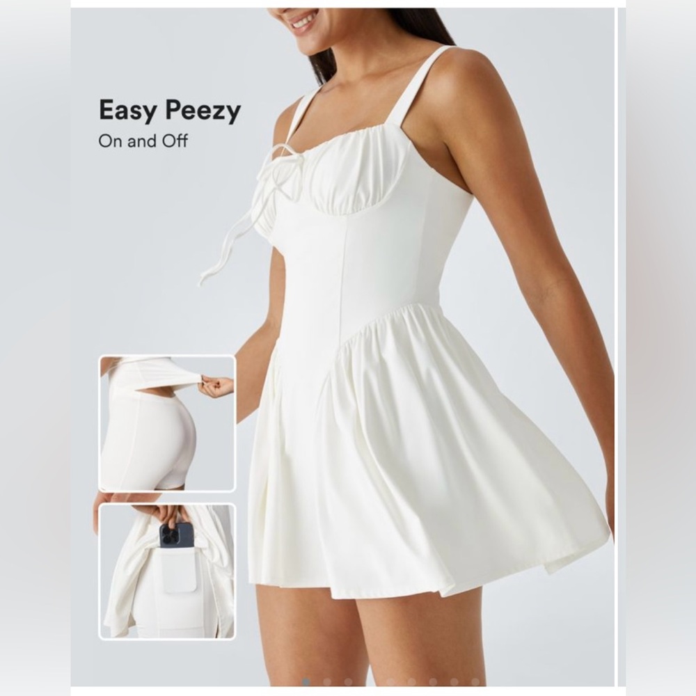 HALARA softlyzero airy tie front dress